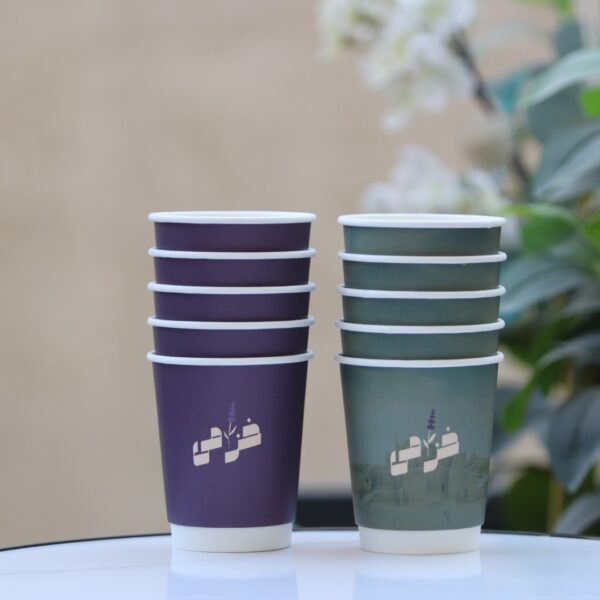 كوب خزامى منوع أخضر-بنفسجي (10 أكواب)